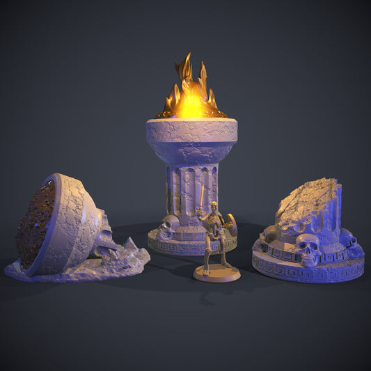 Temple Brazier 3D Printable Terrain Digital STL