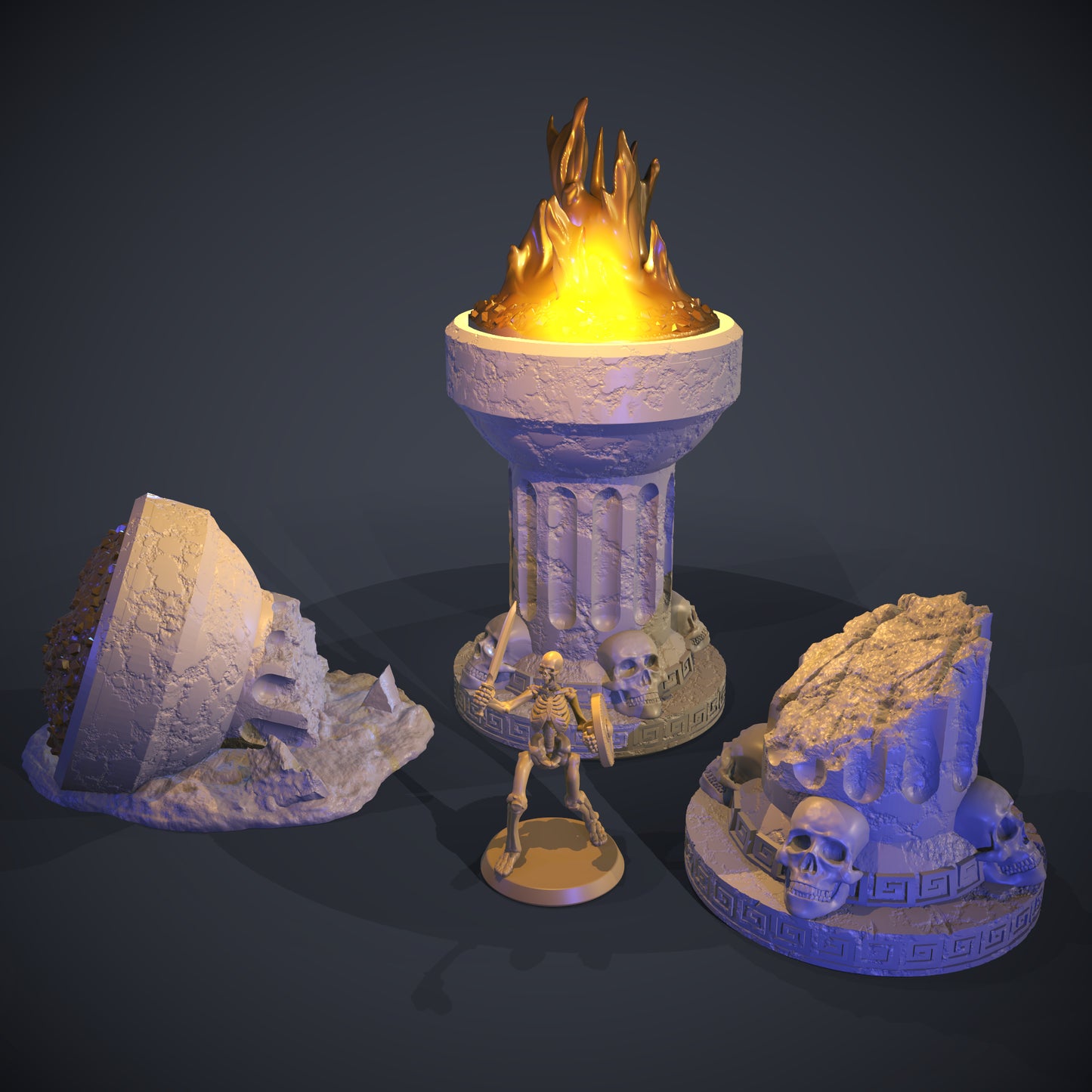 Temple Brazier 3D Printable Terrain Digital STL