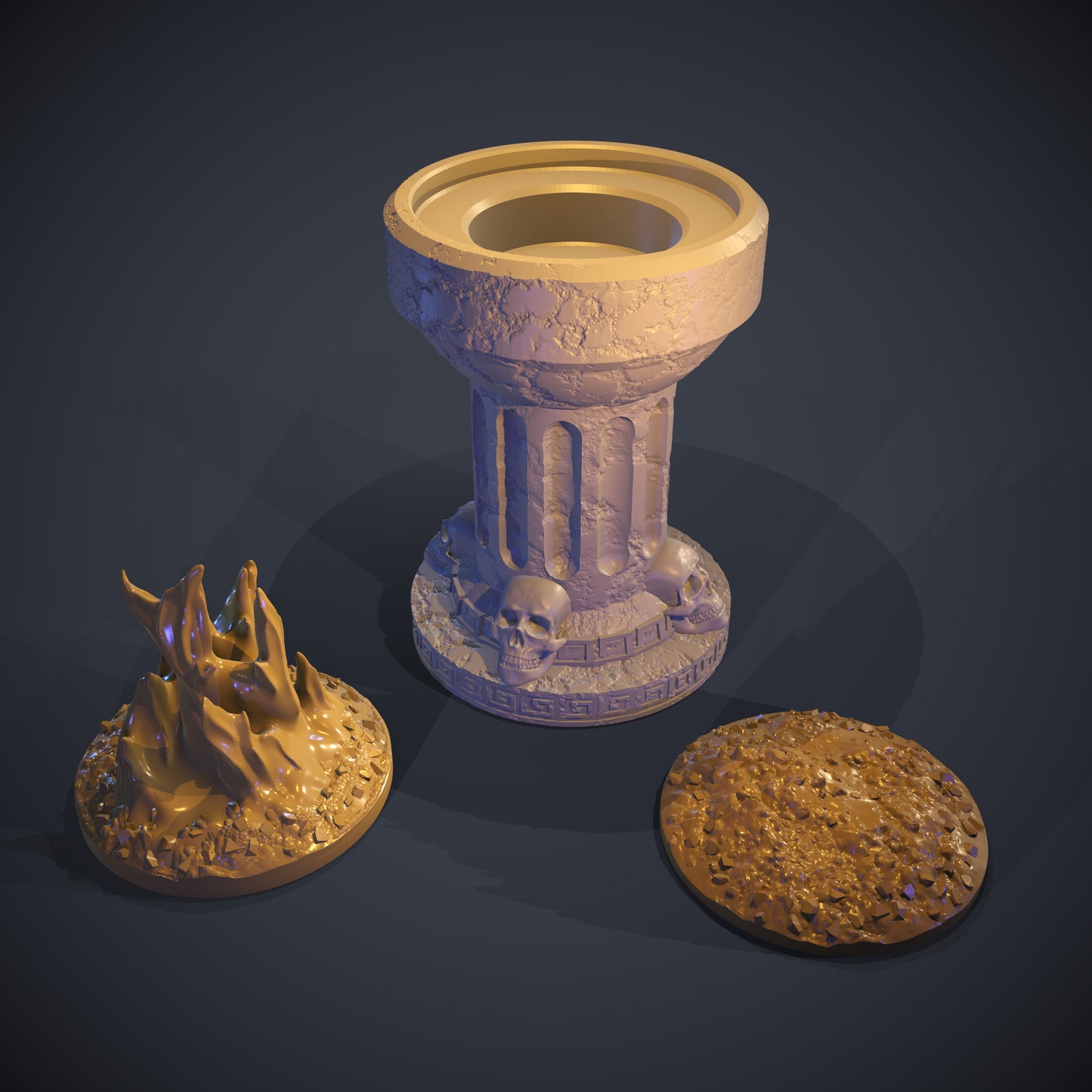 Temple Brazier 3D Printable Terrain Digital STL