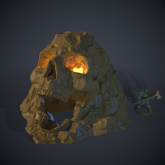 Skull Cave 3D Printable Terrain Digital STL
