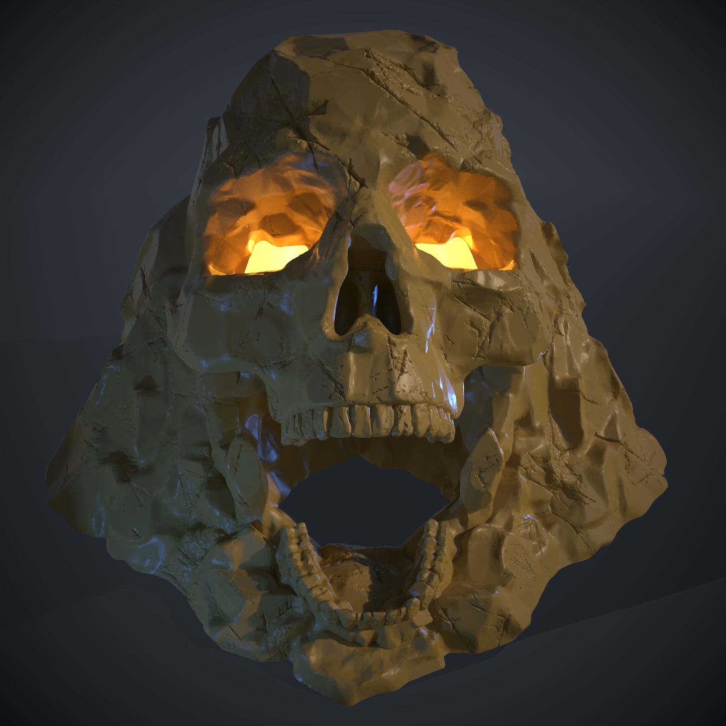 Skull Cave 3D Printable Terrain Digital STL