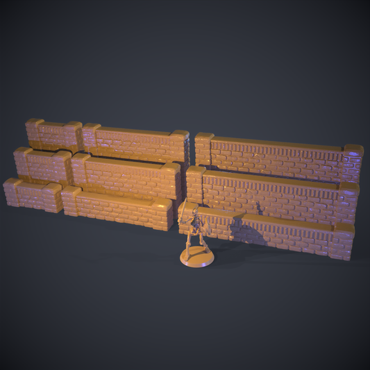 Brick Wall Collection 3D Printable Terrain Digital STL