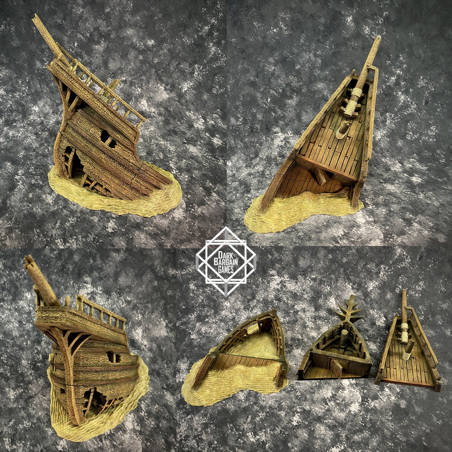 Shipwreck Collection 3D Printable Terrain Digital STL