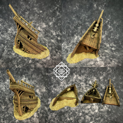 Shipwreck Collection 3D Printable Terrain Digital STL