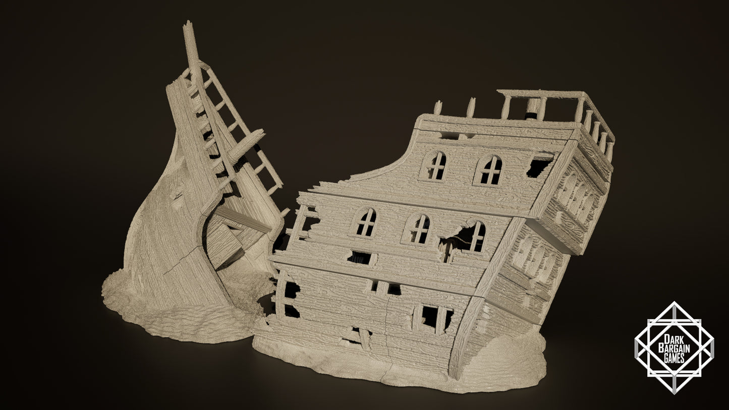 Shipwreck Collection 3D Printable Terrain Digital STL