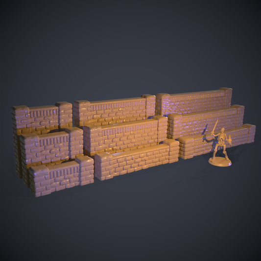 Brick Wall Collection 3D Printable Terrain Digital STL